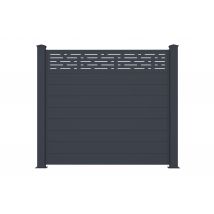 Casanoov - Panneau de clôture aluminium 1.9m semi-ajourée ARLBERG H.170 cm - Kit complet
