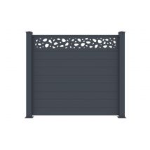 Casanoov - Panneau de clôture aluminium 1.9m semi-ajourée SUNNY H.170 cm - Kit complet