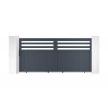 Casanoov - Portail coulissant 3m NEVIS H.160cm aluminium gris