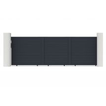 Casanoov - Portail coulissant 5m EIGER H.160cm aluminium gris