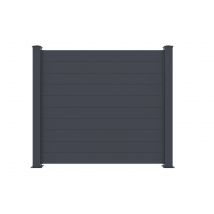 Casanoov - Panneau de clôture aluminium 1.9m pleine NIESEN H.170 cm - Kit complet
