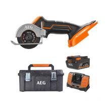 Aeg - Pack AEG 18V - Mini scie multi-matériaux Brushless - Batterie 4.0 Ah - Chargeur - Caisse de rangement