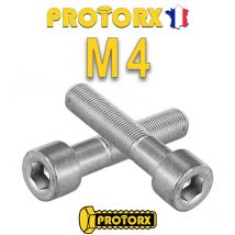 Protorx - Vis à Métaux Tête Cylindrique Six Pans Creux : M4 x 60mm x 5pcs (Filetage Partiel) VM CHC - BTR | Acier Inoxydable A2 | Norme DIN912