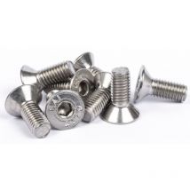 Afg Diffusion - Vis métaux TFHC inox A2 fraisée - 100 pcs - 5 mm - 16 mm