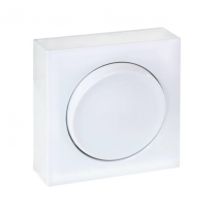 Eur'ohm - Interrupteur bouton poussoir 10AX - Blanc - DUNE