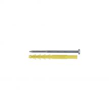 Ing Fixation - 15 Chevilles longues CQLT D. 10 x 280 mm + Tirefond D. 7 x 280 mm - Tête hexa. 13 mm - Zingué