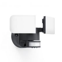 Xanlite - Projecteur 2 têtes noir à détecteur de mouvements orientable et désactivable