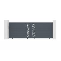 Casanoov - Portail coulissant 4m SUNNY H.140cm aluminium gris