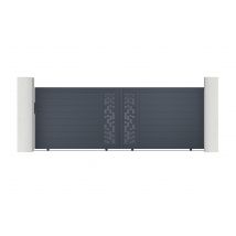 Casanoov - Portail coulissant 4m ADULA H.140cm aluminium gris