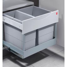 Poubelle encastrable tri sélectif 2 bacs 30L (18+12) Hailo Raumspar Tandem S Plus