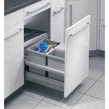 Poubelle de cuisine encastrable pour meuble coulissant 30L Hailo Separato K 450