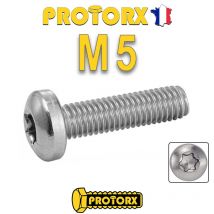 Protorx - Vis à Métaux BOMBÉE SIX LOBES : (M5 x 30mm) x 10pcs | Acier Inox A2 | Usage Exterieur-Intérieur | Norme ISO 14583