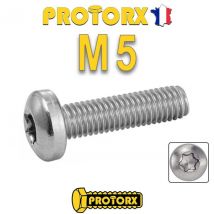 Protorx - Vis à Métaux BOMBÉE SIX LOBES : (M5 x 10mm) x 50pcs | Acier Inox A2 | Usage Exterieur-Intérieur | Norme ISO 14583