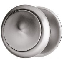 Bouvet - Bouton fixe sur rosace pleine en fer cémenté patiné diamètre 75mm - BOUVET - 13357