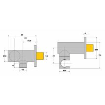 Paini - Support douchette murale orientable ronde Chrome