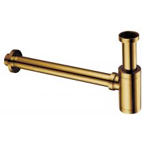 Paini - Siphon lavabo Totem version court PVD Or Brossé