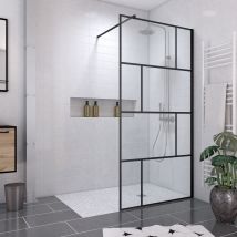 Galedo - Pack Paroi de douche 100x195 cm + RECEVEUR A CARRELER 90x140 RECOUPABLE - BONDE VERTICALE