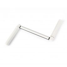 Avosdim - Poignée pour manivelle ronde Ø 12mm acier laqué blanc Lg totale 310mm