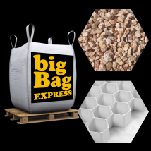Big Bag Express - Pack Gravier Marbre Rose Ø 6/9 mm + Plaques Alvéolaires 45M²