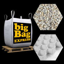 Big Bag Express - Pack Gravier Rose Espagnol 8/16mm + Plaques Alvéolaires 75M²