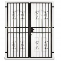 Dms - Grille porte Rustique -2 vantaux pour encadrure H=210 cm x L=160 cm (côte tableau)