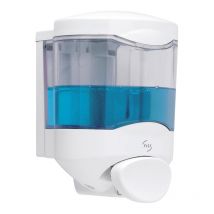 Jvd - Distributeur à savon mural - Contenance : 450 ml - Décor : Blanc - Hauteur : 155 mm - Largeur : 110 mm - Matériau : ABS