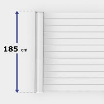 Gefradis - Module de cloture PVC H185 x L150 cm blanc ajourage horizontal