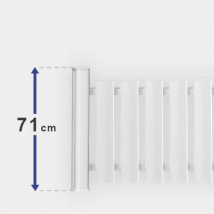 Gefradis - Module de cloture PVC H71 x L150 cm blanc à barreaudage vertical