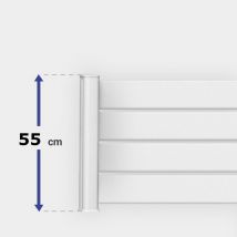 Gefradis - Module de cloture PVC H55 x L150 cm blanc ajourage horizontal