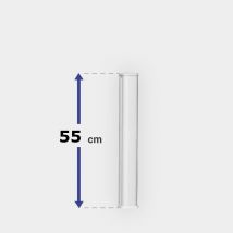 Gefradis - Poteau de cloture PVC H55 x L4 cm blanc renforcé en acier