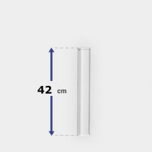 Gefradis - Poteau de cloture PVC H42 x L4 cm blanc renforcé en acier
