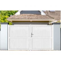 Gefradis - Portail battant PVC blanc H180 x L350 cm GUERANDE