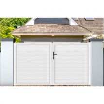 Gefradis - Portail battant PVC blanc H140 x L300 cm ARLES