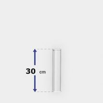 Gefradis - Poteau de cloture PVC H30 x L4 cm blanc renforcé en acier
