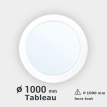 Gefradis - Fenêtre ronde PVC blanc fixe Diam. 100 cm tableau