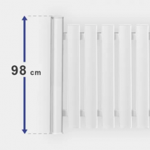 Gefradis - Module de cloture PVC H98 x L150 cm blanc à barreaudage vertical