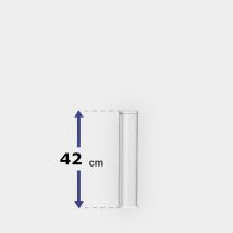 Gefradis - Poteau de cloture PVC H42 x L4 cm blanc renforcé en acier