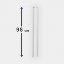 Gefradis - Poteau de cloture PVC H98 x L4 cm blanc renforcé en acier