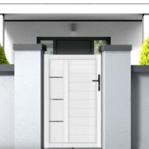 Gefradis - Portillon PVC blanc ARLES INSERT 1000x1400 mm - Poignée à droite