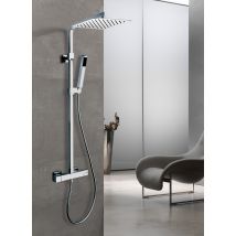 Paini - Colonne de douche Tank 250 et douche de tête 250 x 250 mm Chrome