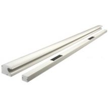 Groom - Profil en 2500 mm avec 2 ventouses de 300 kgs tension automatique coloris blanc 9010