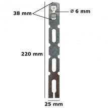 Gefradis - Patte de fixation L220 mm pour fenetre GEFRADIS
