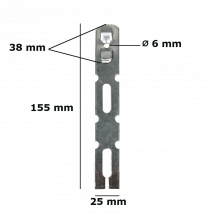 Gefradis - Patte de fixation L155 mm pour fenetre GEFRADIS