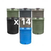 Plast'up Rotomoulage - Lot de 14 cuves de stockage eau 2000 verticale