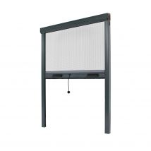 Avosdim - Lot 4 stores moustiquaire ALU ajustables - L100 x H160cm - Anthracite