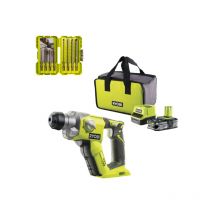 Ryobi - Pack RYOBI - Marteau perforateur R18SDS-125S - 18V One+ - 1 batterie 2.5Ah - 1 chargeur - Coffret empilage 8 forets SDSPLUS RAK08SDS2