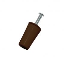 Protecta - Butées rondes 40mm pour volet roulant - lot de 2 - Marron