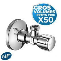 Schell Comfort Lot de 50 robinets d'équerre avec fonction de régulation