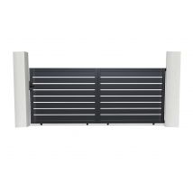 Casanoov - Portail coulissant 4m VOGEL H.160cm aluminium gris