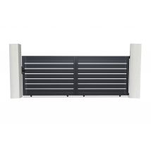Casanoov - Portail coulissant 4m VOGEL H.140cm aluminium gris